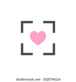 Shutter focus love graphic template