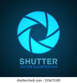 Shutter glowing background. Vector illustration. Stock Vector