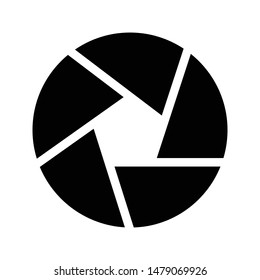 shutter glyph flat vector icon