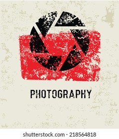 Shutter grunge symbol,clean vector