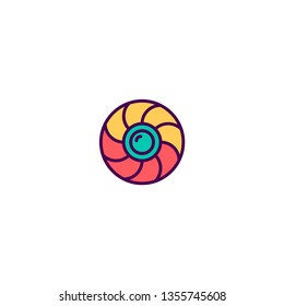 Shutter icon design. Photography and video icon vector illustration