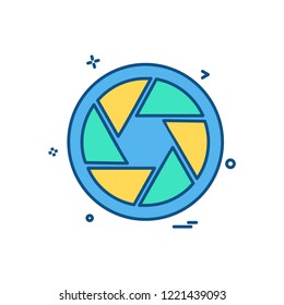 Shutter icon design vector