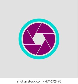 shutter icon, flat design