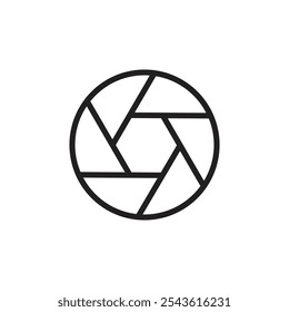 Shutter icon Flat line illustration