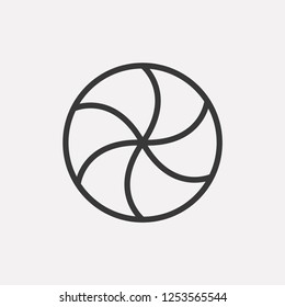Shutter icon isolated on background. Camera symbol modern, simple, vector, icon for website design, mobile app, ui. Vector Illustration