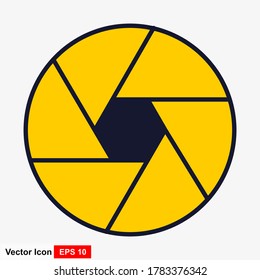 Shutter icon isolated on white background. Vector art.