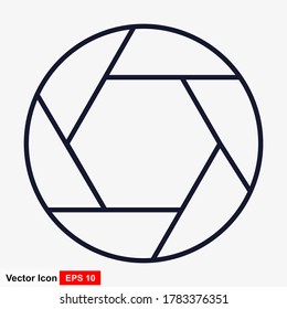 Shutter icon isolated on white background. Vector art.