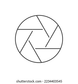 Shutter icon isolated on white background. Lens symbol modern, simple, vector, icon for website design, mobile app, ui. Vector Illustration