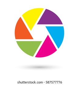 Shutter icon isolated on white background, for web design, app, logo, UI, vector illustration