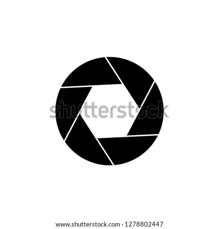 Shutter icon isolated on white background. Vector art.
