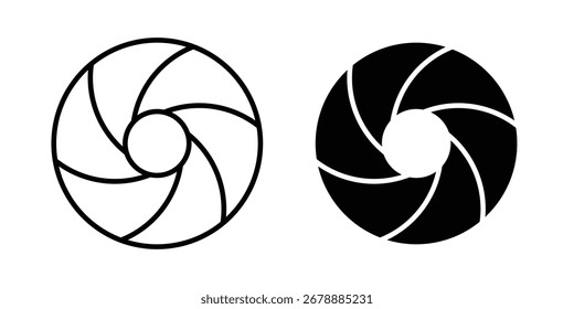 Shutter icon line style graphic design .editable vectors.