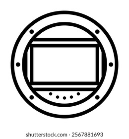 Shutter Icon Lineal Style Vector Illustration