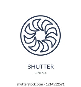 Shutter icon. Shutter linear symbol design from Cinema collection. Simple outline element vector illustration on white background.
