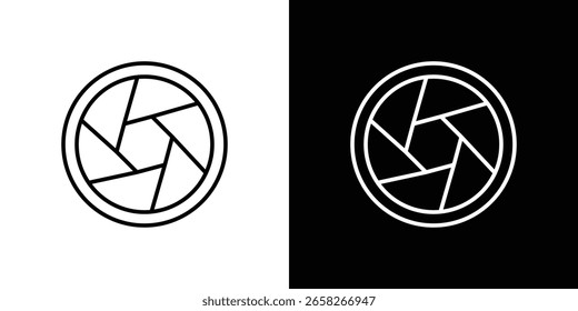 Esquema del icono del obturador. Vector editable EPS 10