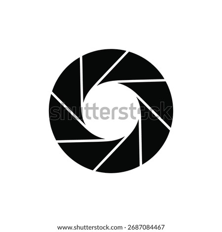 “Camera Shutter Icon – Photography Lens Aperture Vector Design”