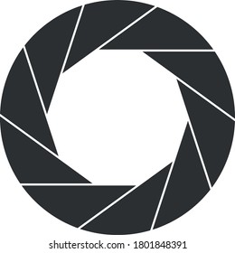Shutter icon. Photography or video theme. Simple flat vector icon.