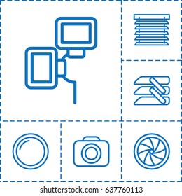 Shutter icon. set of 6 shutter outline icons such as blinds