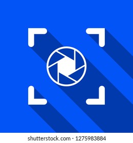 Shutter icon with shadow , sign design
