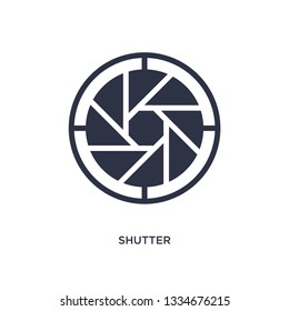 shutter icon. Simple element illustration from user interface concept. shutter editable symbol design on white background. Can be use for web and mobile.