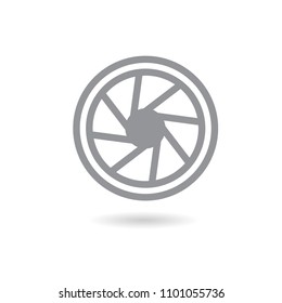 Shutter Icon in trendy flat style isolated on grey background,