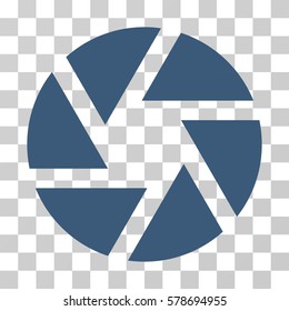 Shutter icon. Vector illustration style is flat iconic symbol, blue color, transparent background. Designed for web and software interfaces.