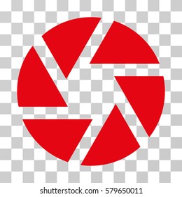 Shutter icon. Vector illustration style is flat iconic symbol, red color, transparent background. Designed for web and software interfaces.