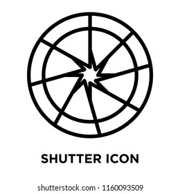 Shutter icon vector isolated on white background, Shutter transparent sign , line and outline elements in linear style