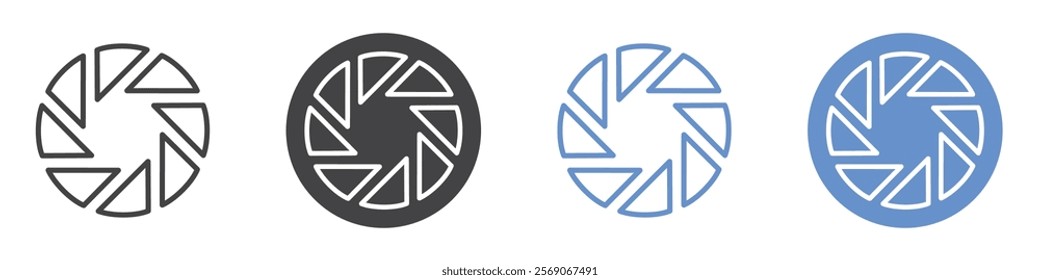 Shutter icon vector symbol outline sign