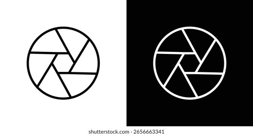 Shutter icon for website, vector design template elegant style