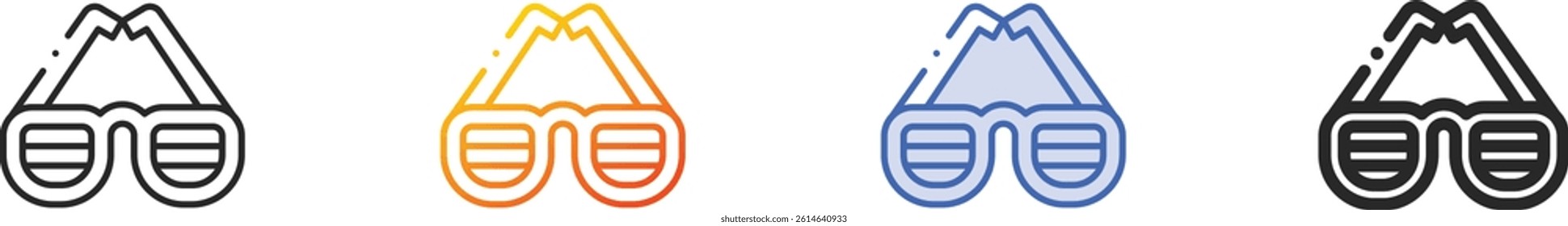 shutter icon.Thin Linear, Gradient, Blue Stroke and bold Style Design Isolated On White Background