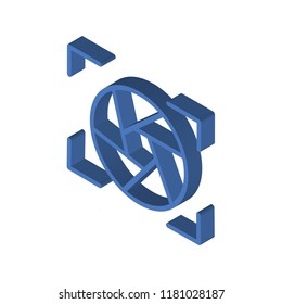 Shutter isometric left top view 3D icon