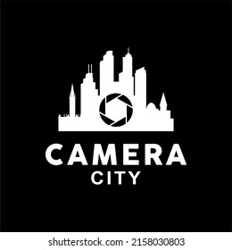 Shutter lens Aperture Camera City Metropolis Downtown Photographer Studio logo design