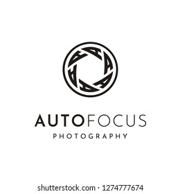 Shutter Lens Aperture with initial A for Photography / Photographer Logo design