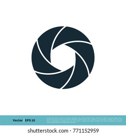 Shutter Lens Photography Icon Vector Logo Template Illustration Design. Vector EPS 10.