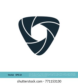 Shutter Lens Photography Icon Vector Logo Template Illustration Design. Vector EPS 10.
