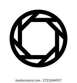 Ícone da linha do obturador. O ícone pode ser usado para sites, aplicativos móveis, modelos de apresentação, ilustração, etc.