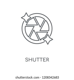 Shutter linear icon. Shutter concept stroke symbol design. Thin graphic elements vector illustration, outline pattern on a white background, eps 10.