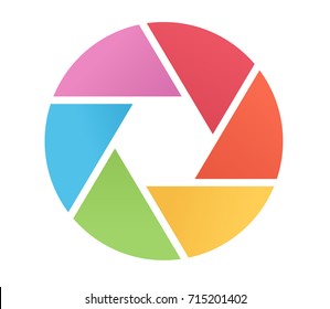 Shutter logo in Flat design.