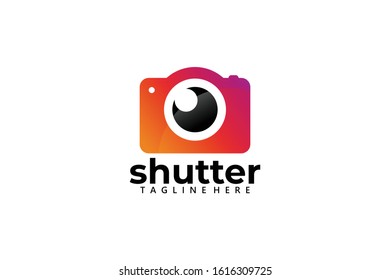 shutter logo icon vector for cam and video studio