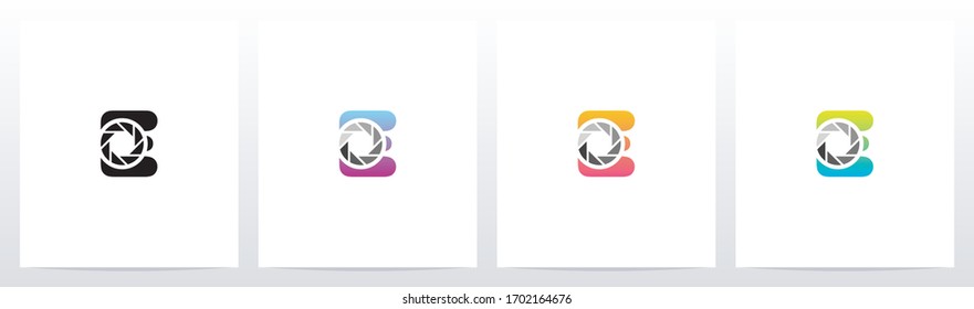 Shutter On Letter Logo Design E