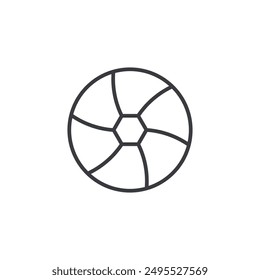 Symbol mit Umriss des Verschlusses auf weißem Hintergrund