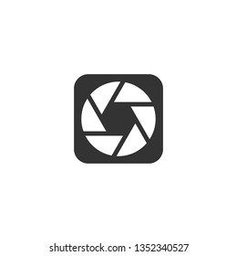 Shutter Photography Logo Design - Box Photo. Gradient style - Vector