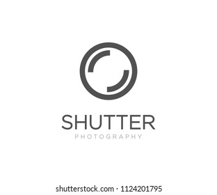 Shutter Photography Logo Design Template Vector Icon