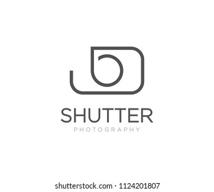 Shutter Photography Logo Design Template Vector Icon