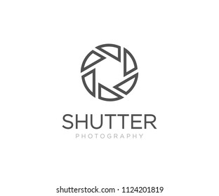 Shutter Photography Logo Design Template Vector Icon