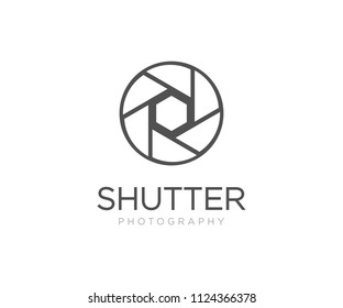 Shutter Photography Logo Design Template Vector Icon