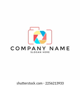 Shutter Photography Logo Design Template Vector Icon