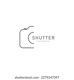 Verschlussfotografie Logo-Design-Vektorsymbol