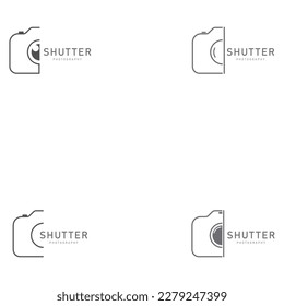 shutter photography logo design template vector icon