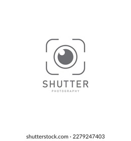 shutter photography logo design template vector icon
